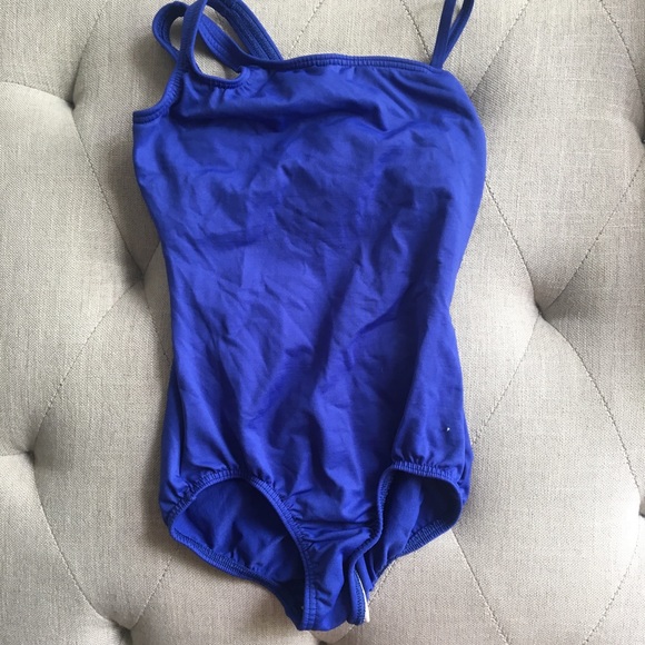 Body wrappers blue leotard with open back - Picture 1 of 3